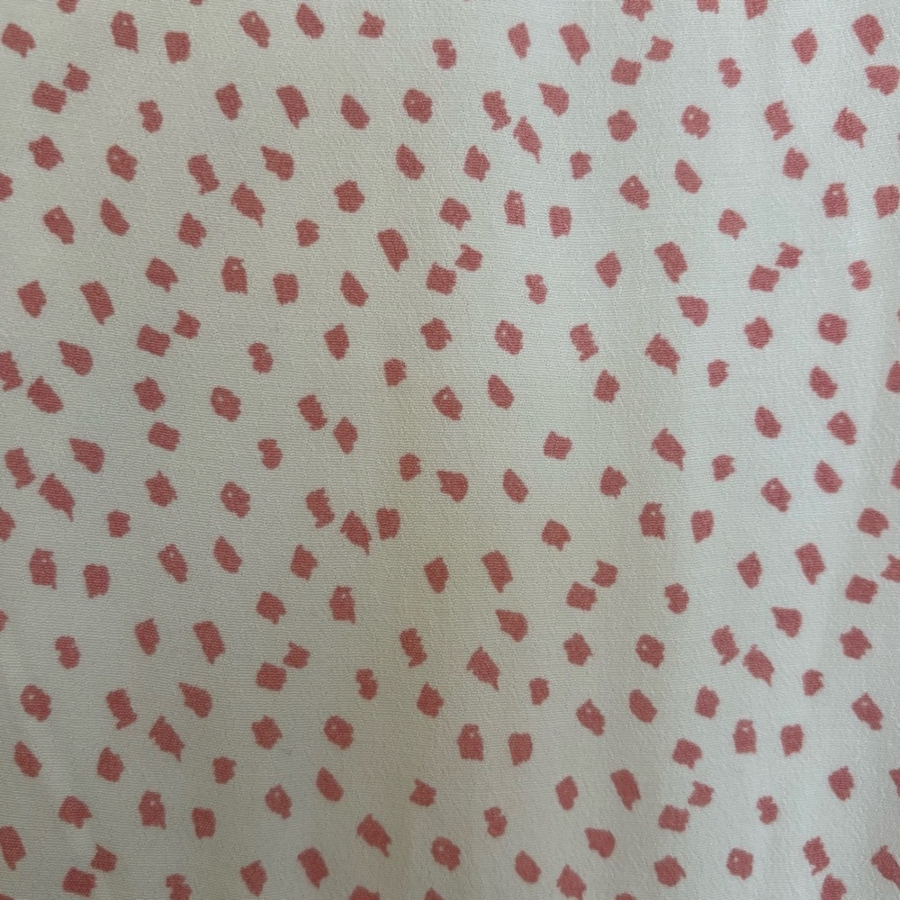 Loft 8 NWT white long flecked flutter sleeve midi… - image 6